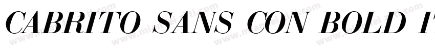 Cabrito Sans Con Bold Italic字体转换